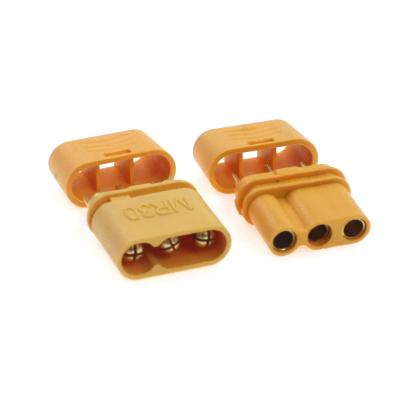MR30 Amass com Shrouds plug Adaptadores de bateria LIPO banhados a ouro Conectores de bala