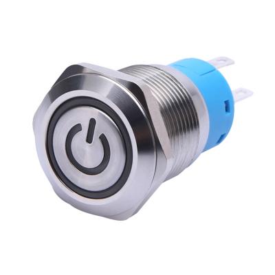Interruptor de botão antivandalismo de 16 mm 19 mm 22 mm