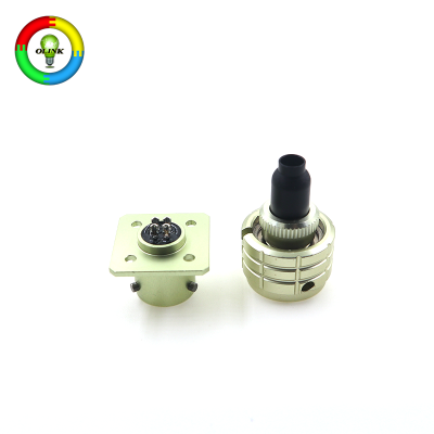 Adaptador AC/DC 250V 1,5A-3,7A IP55 com contatos banhados a prata, corpo em liga de alumínio e conector rápido macho/fêmea redondo.