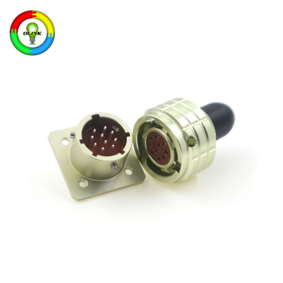 Conector de alimentação industrial fêmea de 4 pinos, circular, CA 220V/CC, baixa tensão -72V, para motor e bateria.