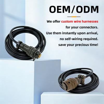 Plugue de aviação reto de 26482 séries macho fêmea MS3116 PT06E 10-6 6pin