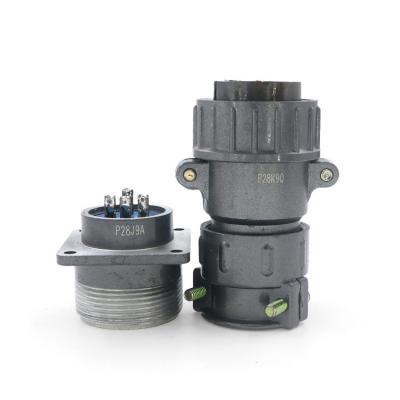 Conector circular de aviação P20K P28J P32K P48J 2 pinos 3 pinos